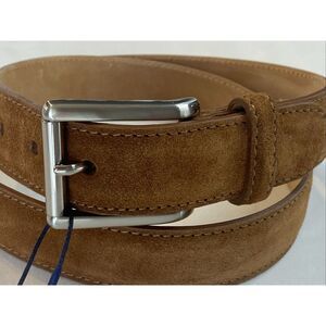 PETER MILLAR Crown Crafted Excursionist Suede Belt DARK AMBER Size 34- $200